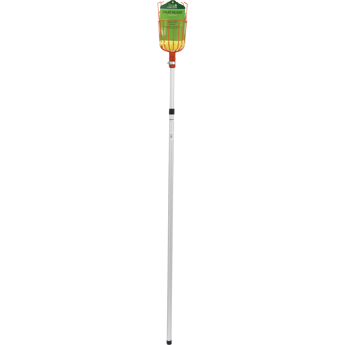 Best Garden Basket with Long Handle Enameled Steel Aluminum Fruit Picker Image 2