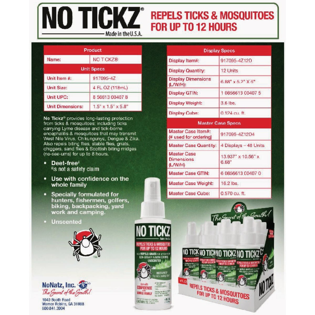 No Tickz 4 Oz. Pump Spray Insect Repellent Image 2