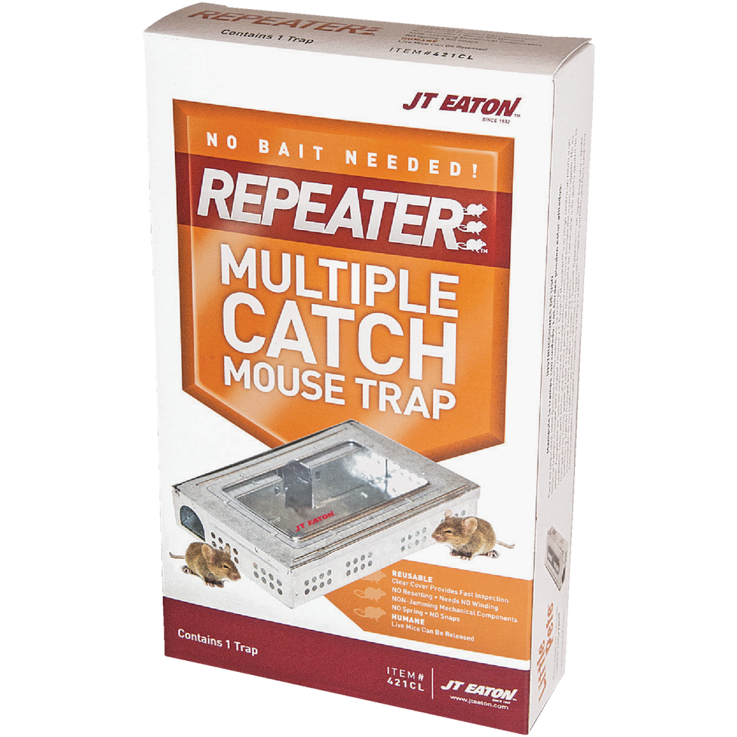 JT Eaton Repeater Multiple Catch Mechanical Mouse Trap with Inspection Window (1-Pack) Image 1