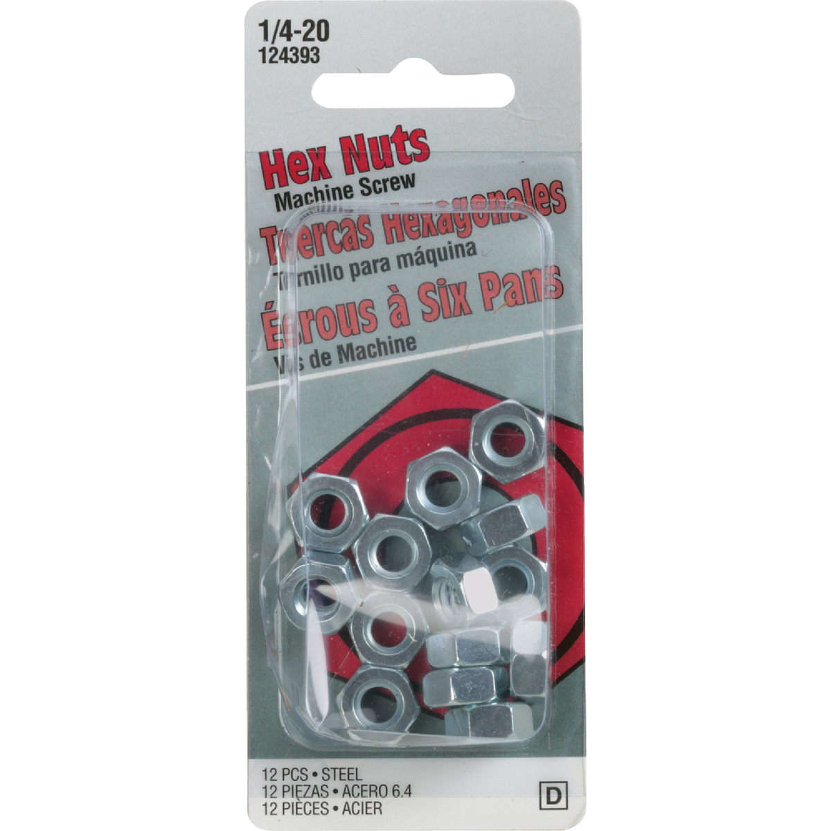 Hillman 1/4 In. 20 tpi Grade 2 Zinc Hex Machine Screw Nut (12-Count) Image 2