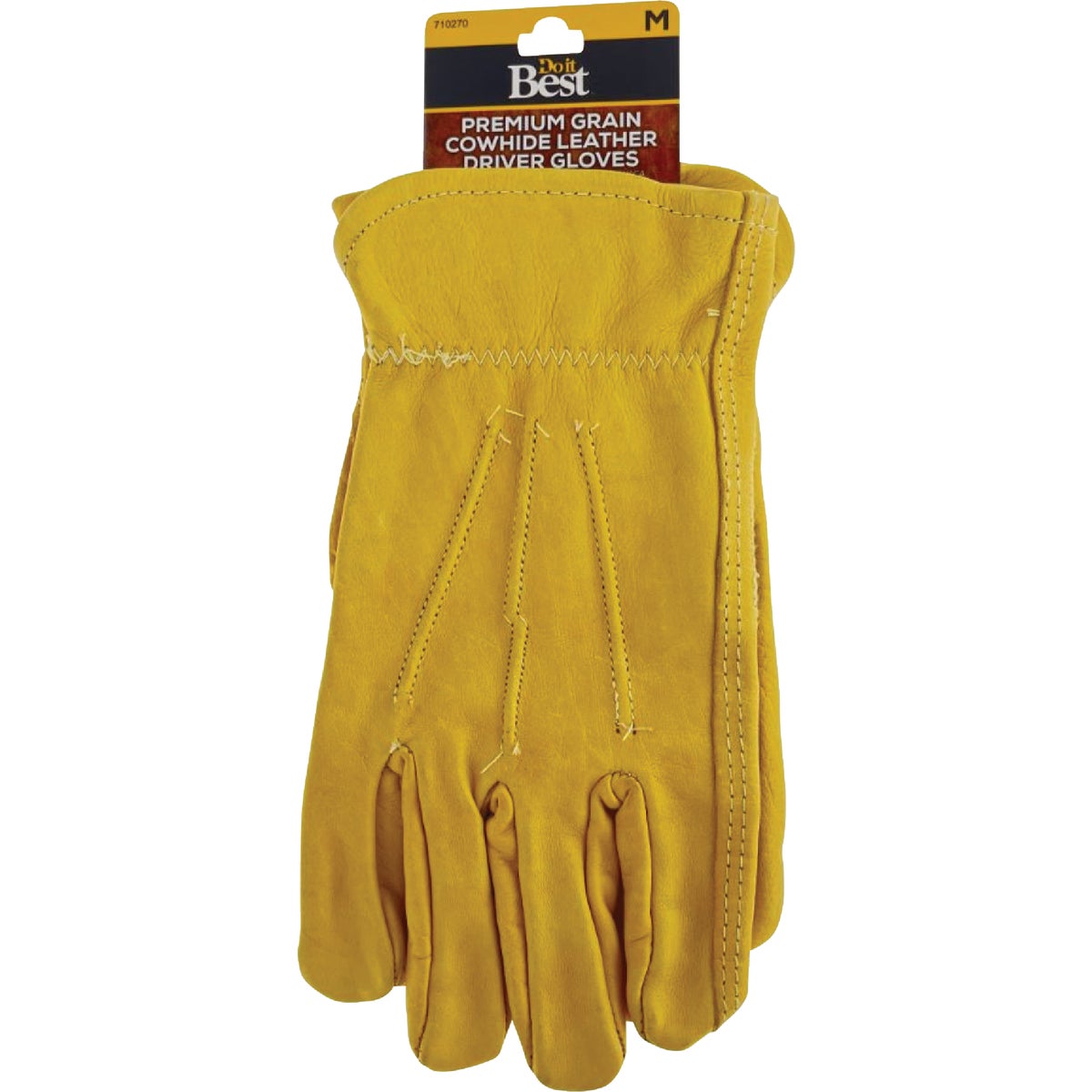 Do it Best Men's Medium Top Grain Leather Work Glove