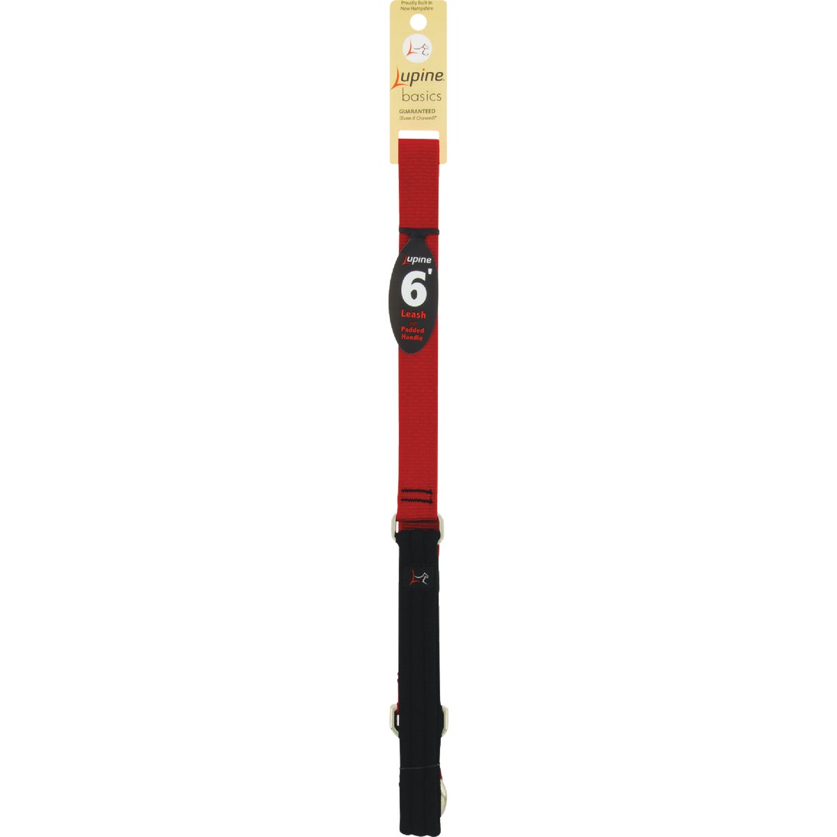 Lupine 1 In. x 6 Ft. Traditional Solid Red Dog Leash