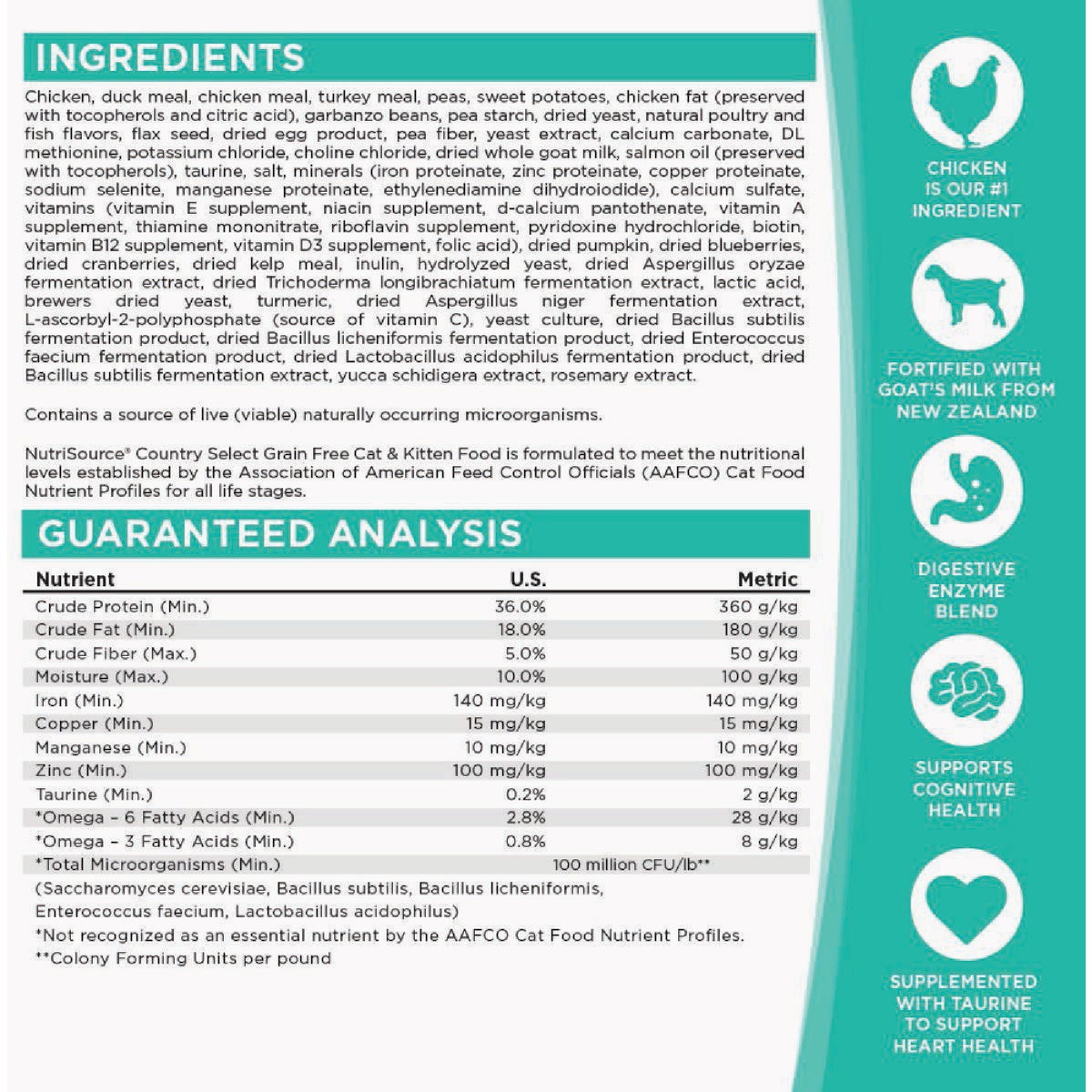 NutriSource 4 Lb. Country Select Recipe Grain Free Cat Food Image 3