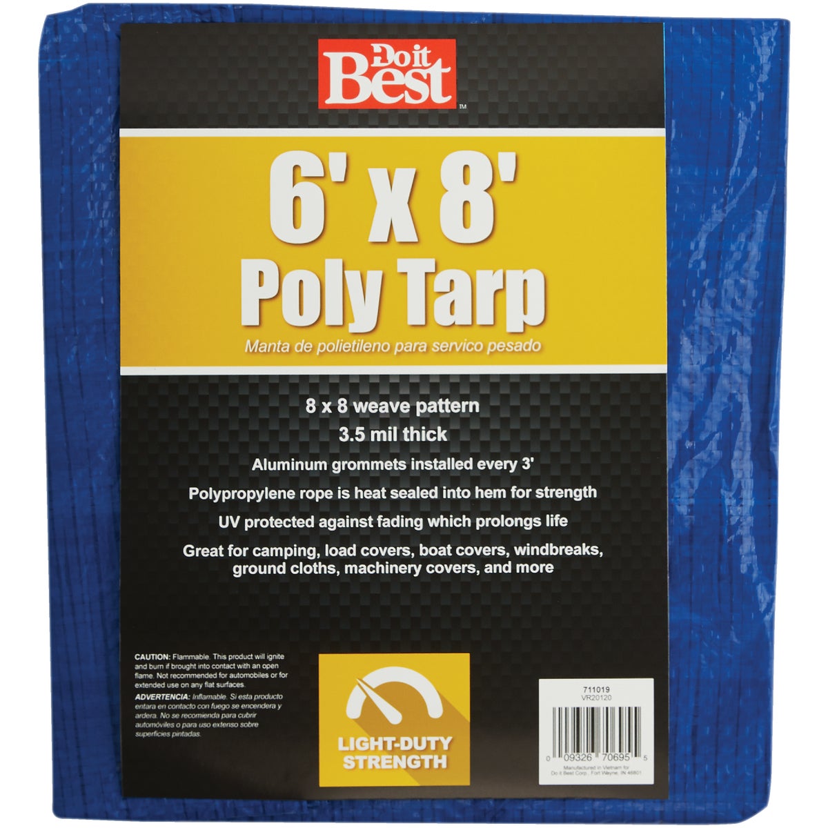 Do it Best Blue Woven 6 Ft. x 8 Ft. General Purpose Tarp Image 1
