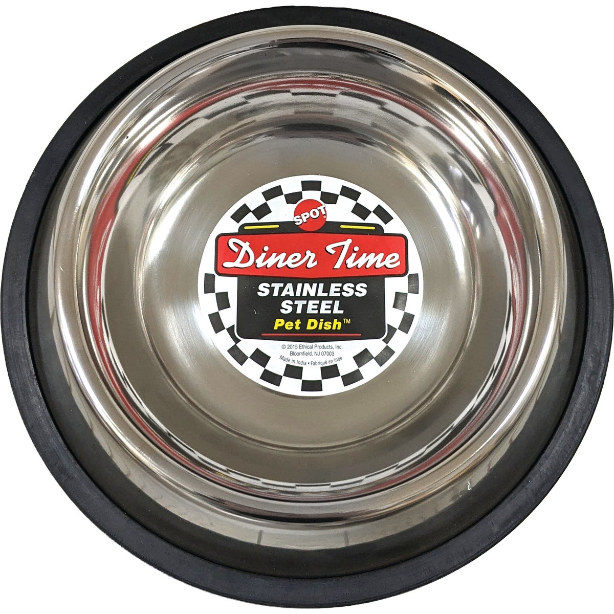 Spot 24 Oz. Mirror Finish No-Tip Stainless Steel Dog Dish Image 1