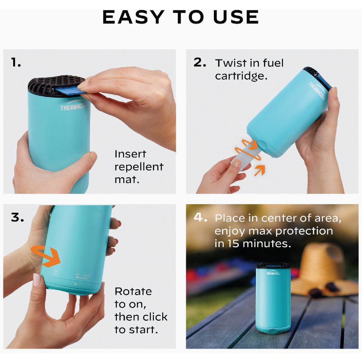 Thermacell Patio Shield 12 Hr. Glacial Blue Mosquito Repeller Image 5