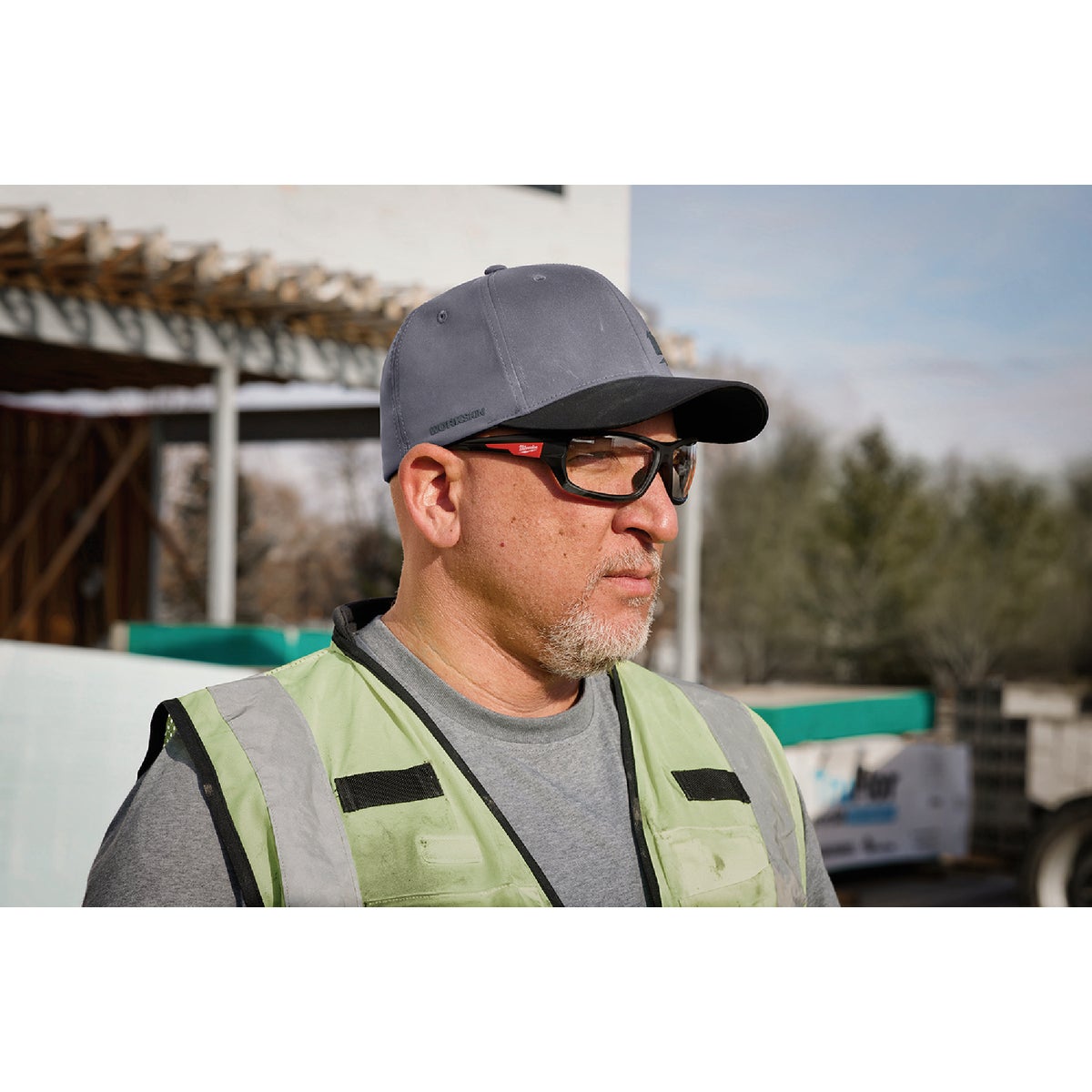 Milwaukee Workskin Dark Gray Performance Fitted Hat, Small/Medium Image 6