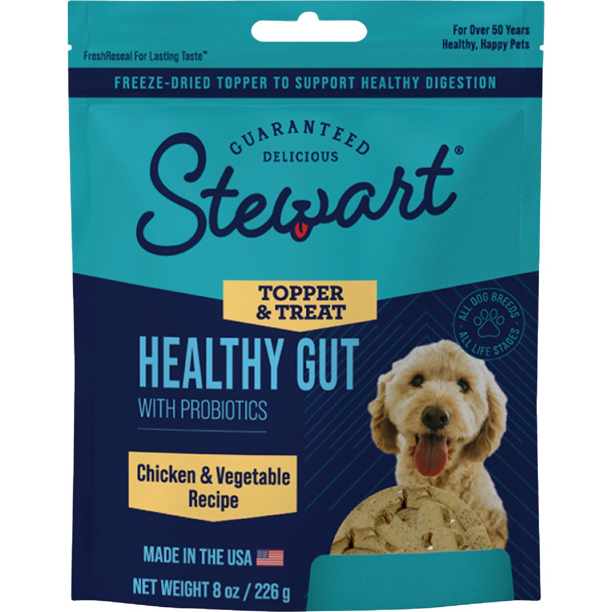 Stewart's Healthy Gut 8 Oz. Chicken Dog Food Topper