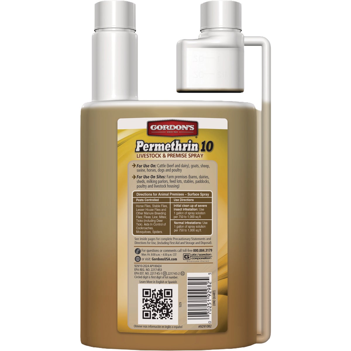 Gordon's Permethrin 10 1 Qt. Concentrate  Livestock & Premise Spray Image 3