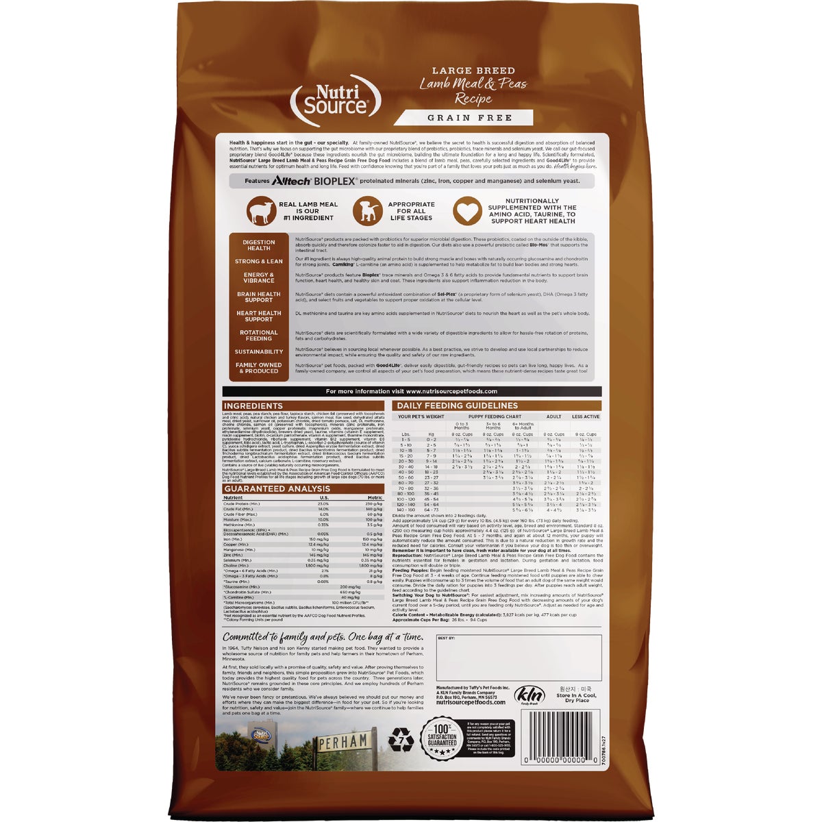 NutriSource 26 Lb. Large Breed Lamb Meal & Peas Recipe Grain Free Dog Food Image 7
