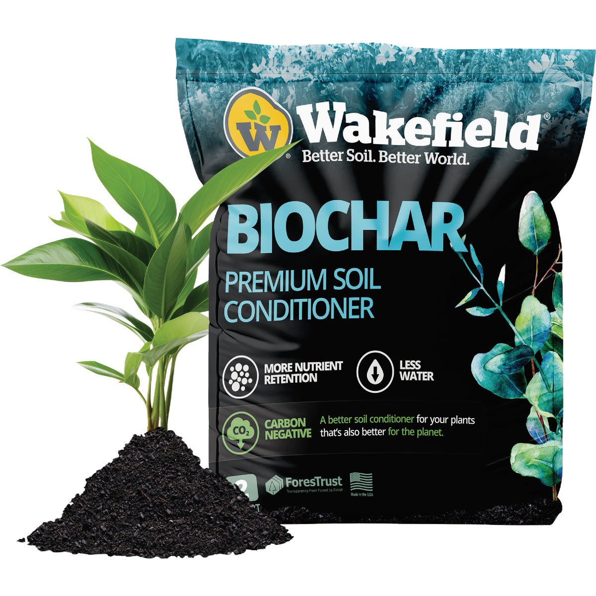 Wakefield Biochar 2 Qt. Premium Plant-Based Soil Conditioner Image 3