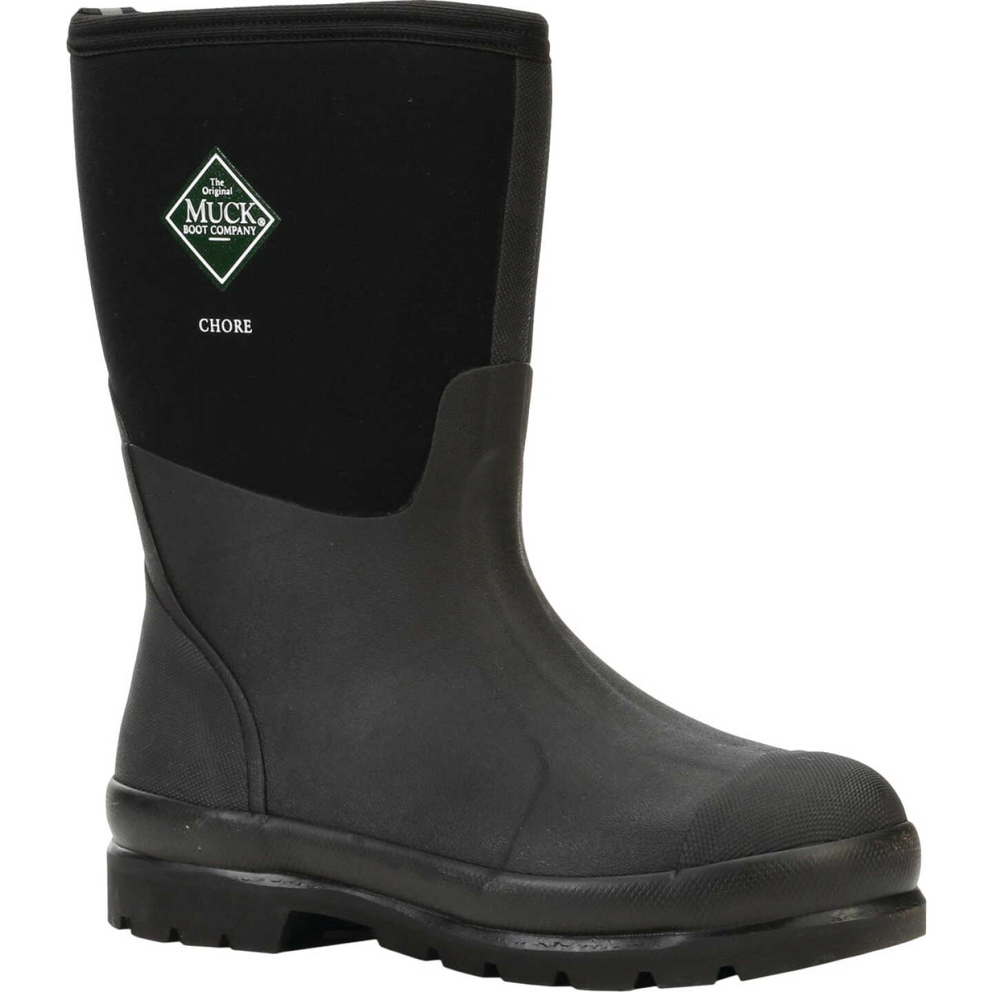The Muck Boot Company Chore Mid Men's Black Rubber Work Boot, Size 9 Image 1