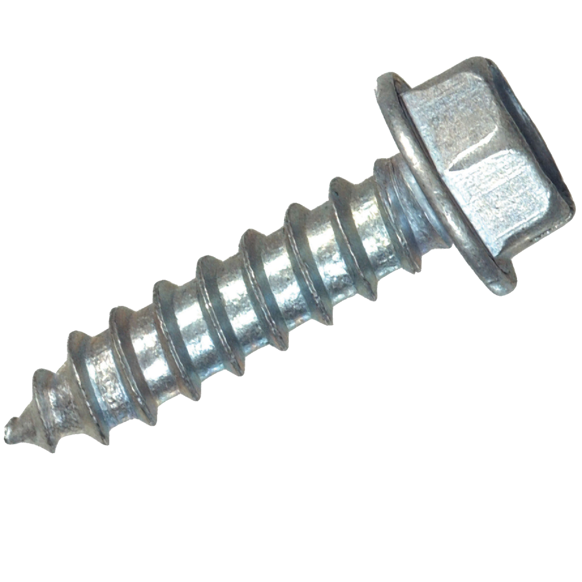 Hillman #10 x 1/2 In. Slotted Hex Washer Head Chrome Sheet Metal Screw (10-Count)