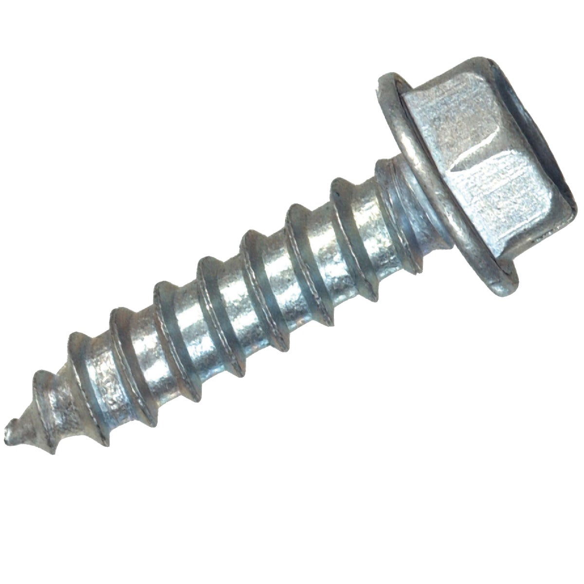 Hillman #8 x 3/4 In. Slotted Hex Washer Head Chrome Sheet Metal Screw (12-Count)