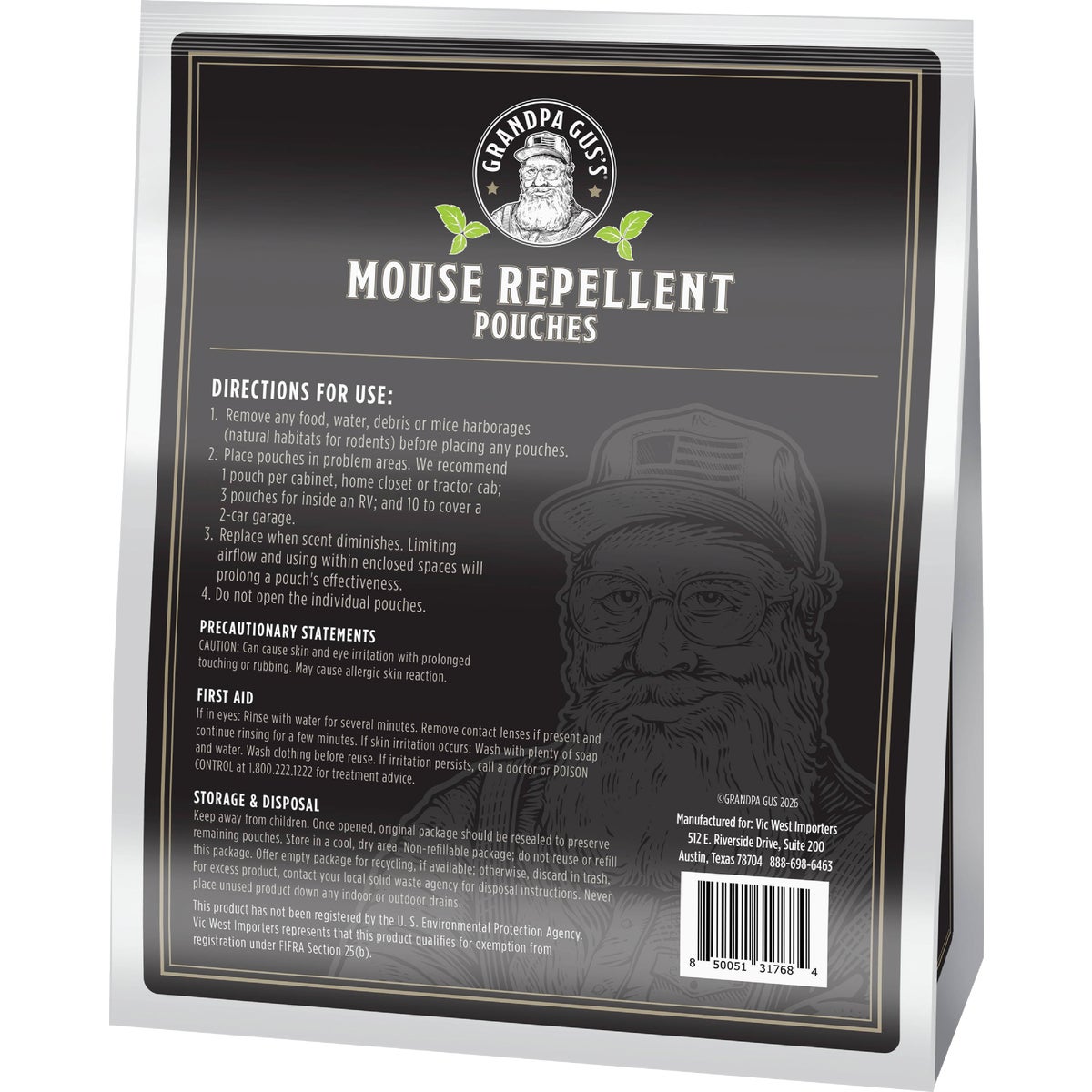 Grandpa Gus's Granular All Natural Mouse Repellent Pouch (12-Pack) Image 2