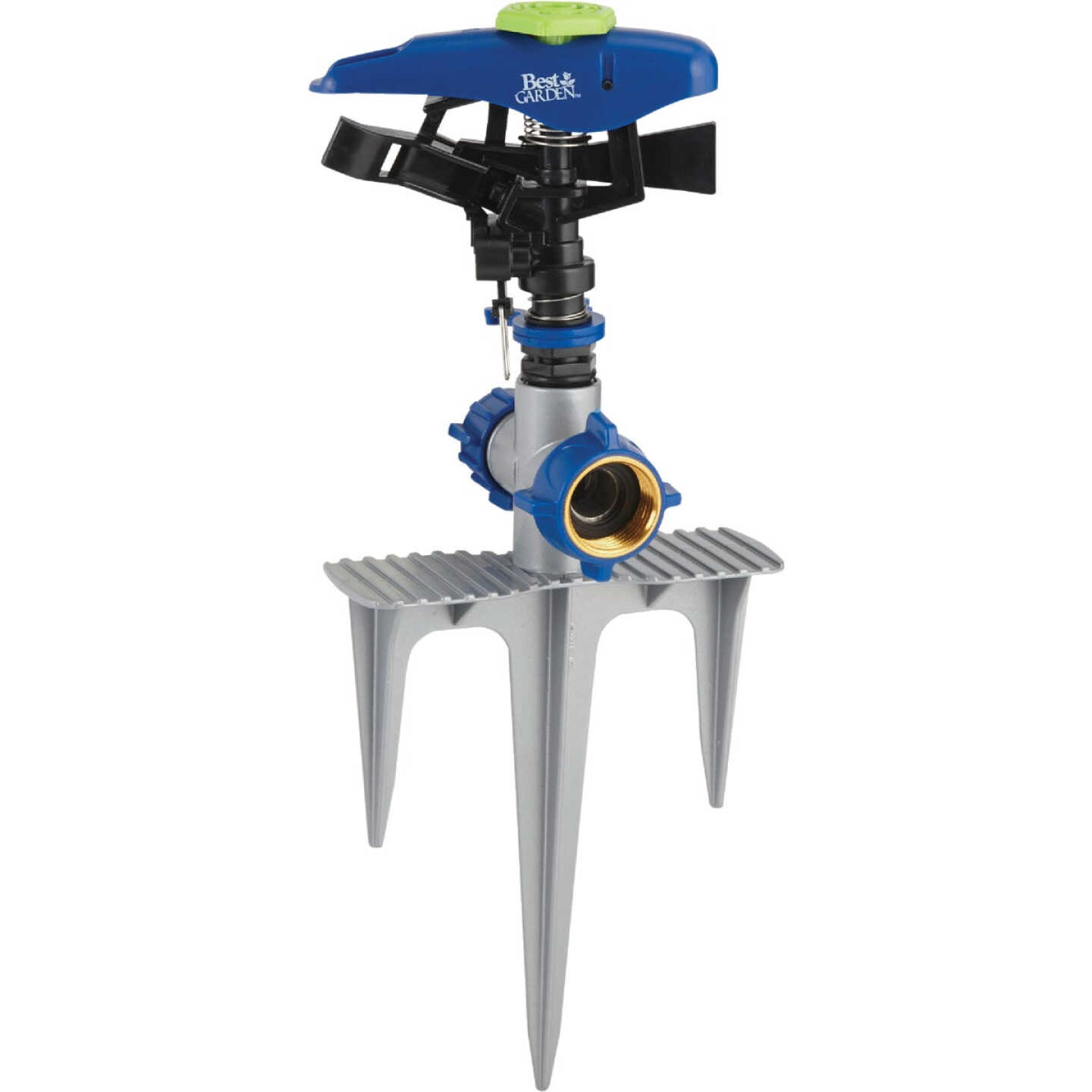 Best Garden Poly & Metal 5800 Sq. Ft. Triple Spike Impulse Sprinkler Image 1