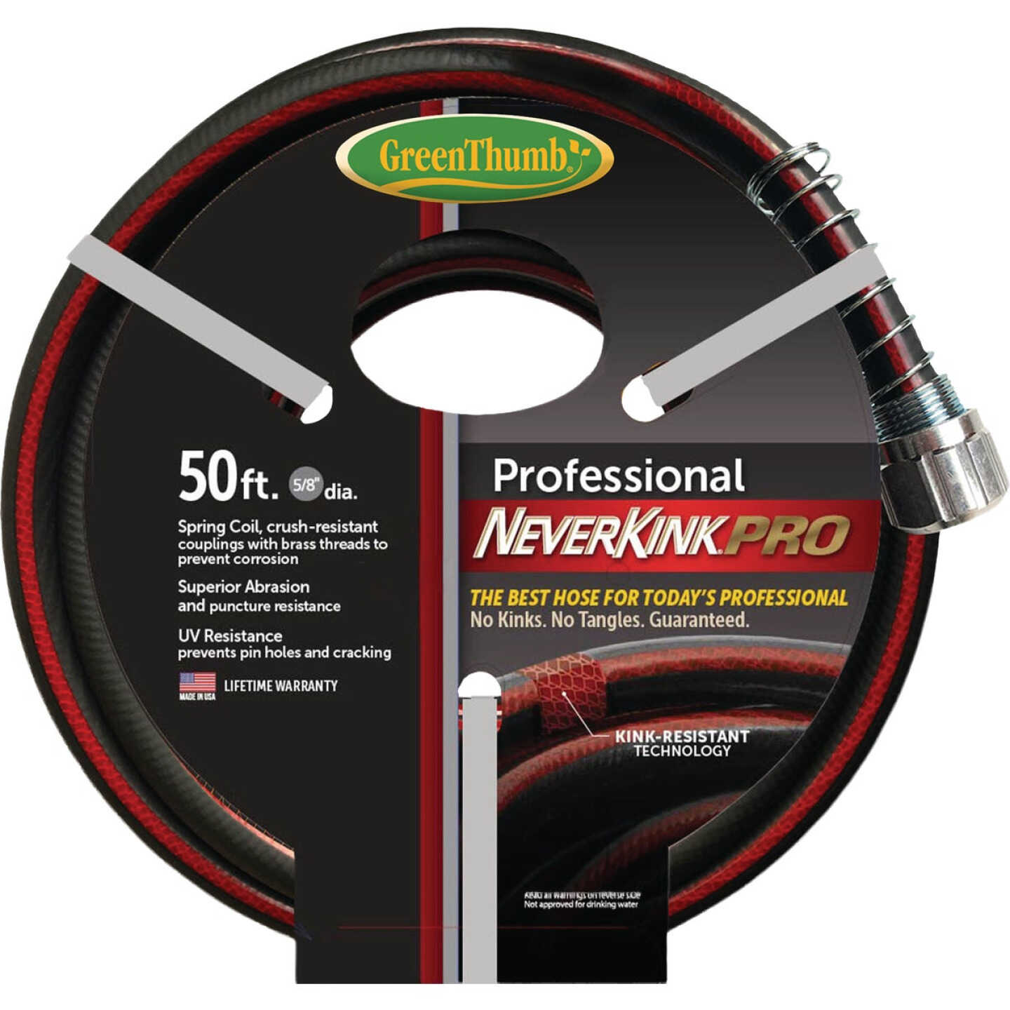 Green Thumb NeverKink PRO 5/8 In. Dia. x 50 Ft. Professional Duty Garden Hose Image 1