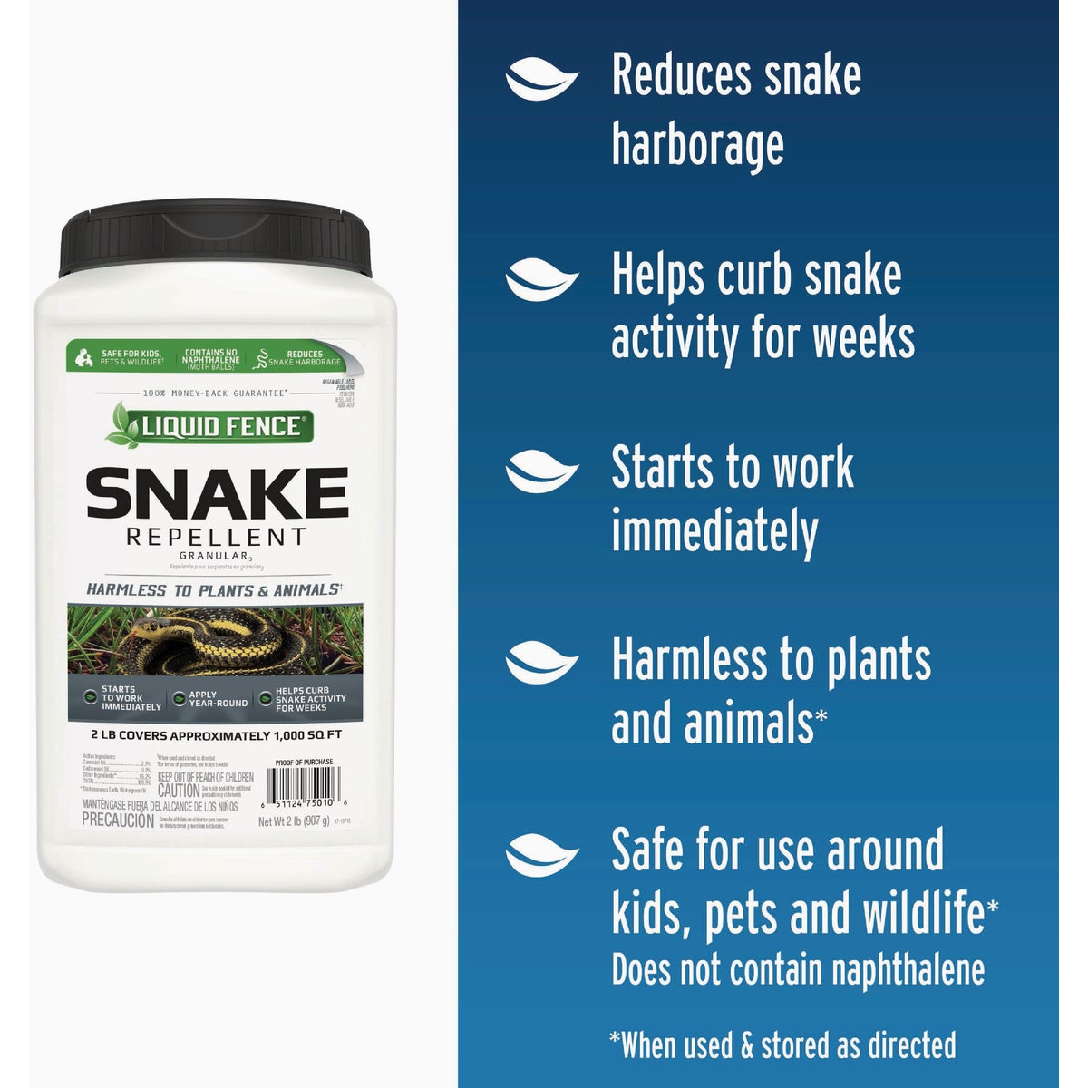Liquid Fence 2 Lb. Ready To Use Granules Snake Repellent Image 2