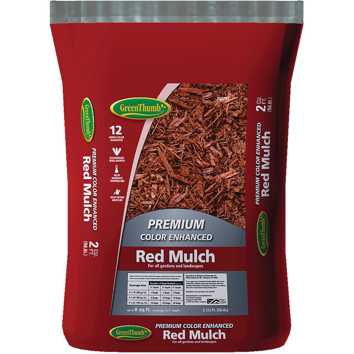 Green Thumb 2 Cu. Ft. Red Mulch Image 1