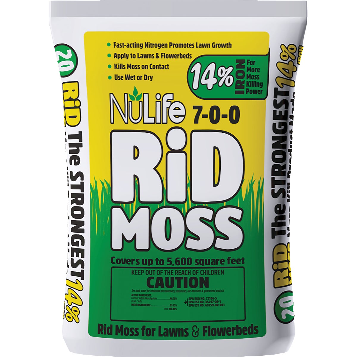 NuLife Rid Moss 20 Lb. 7-0-0 Moss Killer