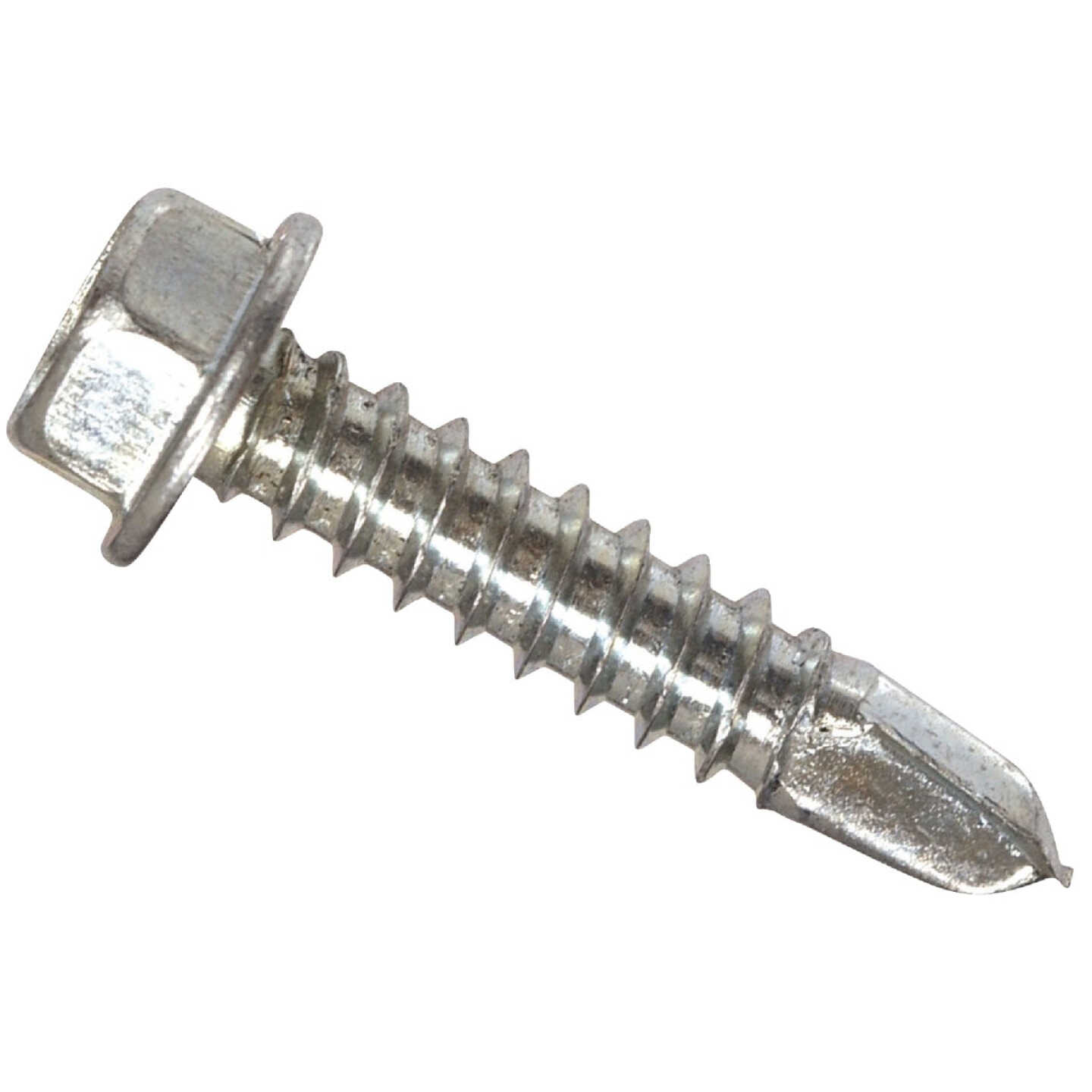 Hillman #8 - 18 x 1/2 In. Hex Washer Head Self-Drilling Sheet Metal Screw (100-Count) Image 1