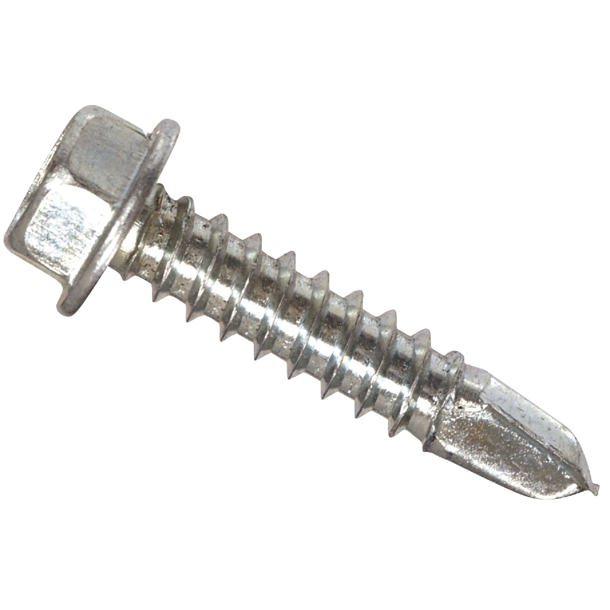 Hillman #8 - 18 x 1 In. Hex Washer Head Self-Drilling Sheet Metal Screw (100-Count)