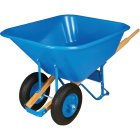 Truper 10 Cu. Ft. Poly Wheelbarrow with Steel Handles Image 1