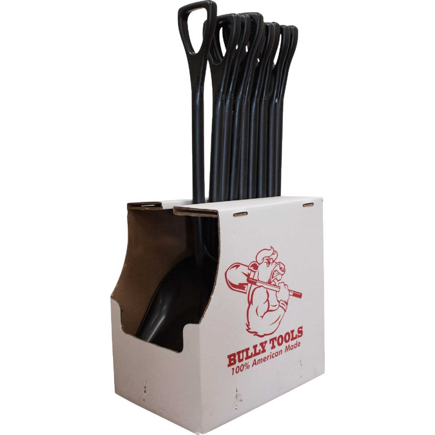 Bully Tools 25 In. Poly D-Grip Handle Plastic Scoop Shovel Cardboard Display (9-Piece) Image 1