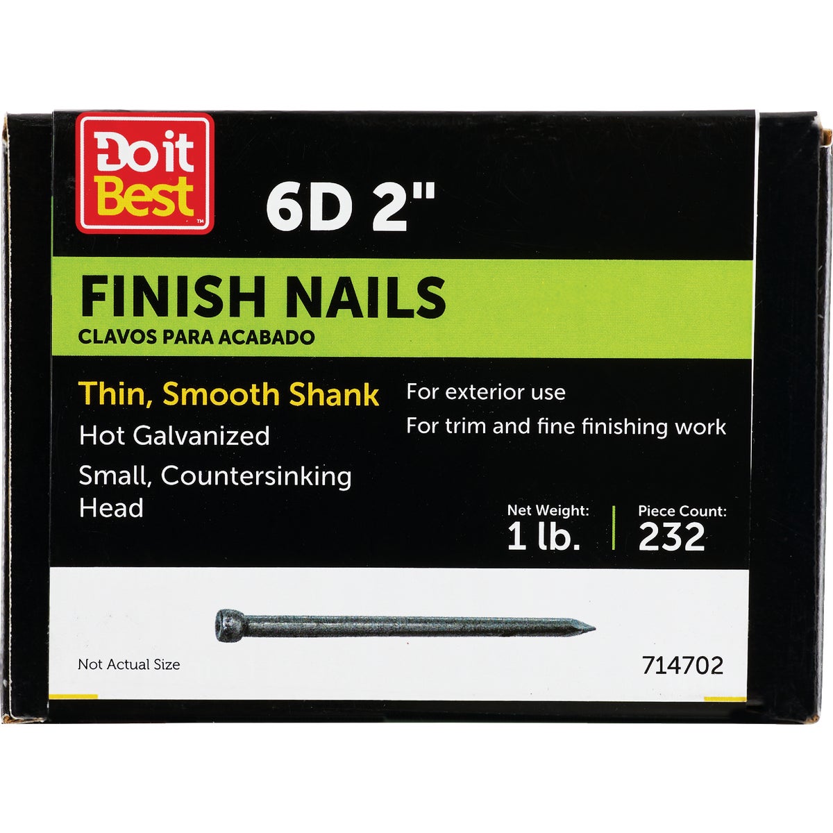 Do it 6d x 2 In. Hot Galvanized Finishing Nails (288-Count, 1 Lb.)