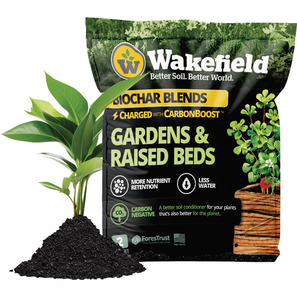 Wakefield Biochar 2 Qt. Garden & Raised Bed Soil Blend Image 3