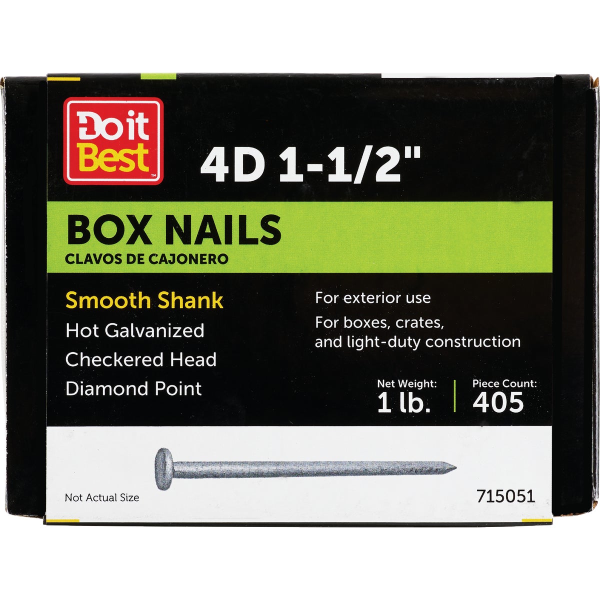 Do it 4d x 1-1/2 In. 14 ga Hot Galvanized Box Nails (473-Count, 1 Lb.)