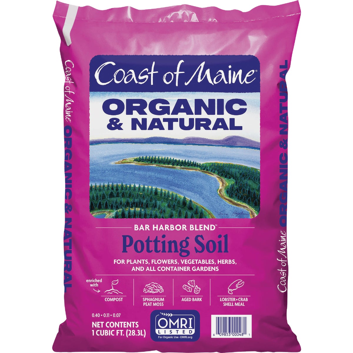 Coast of Maine Bar Harbor Blend 1 Cu. Ft. Organic Potting Soil Image 1