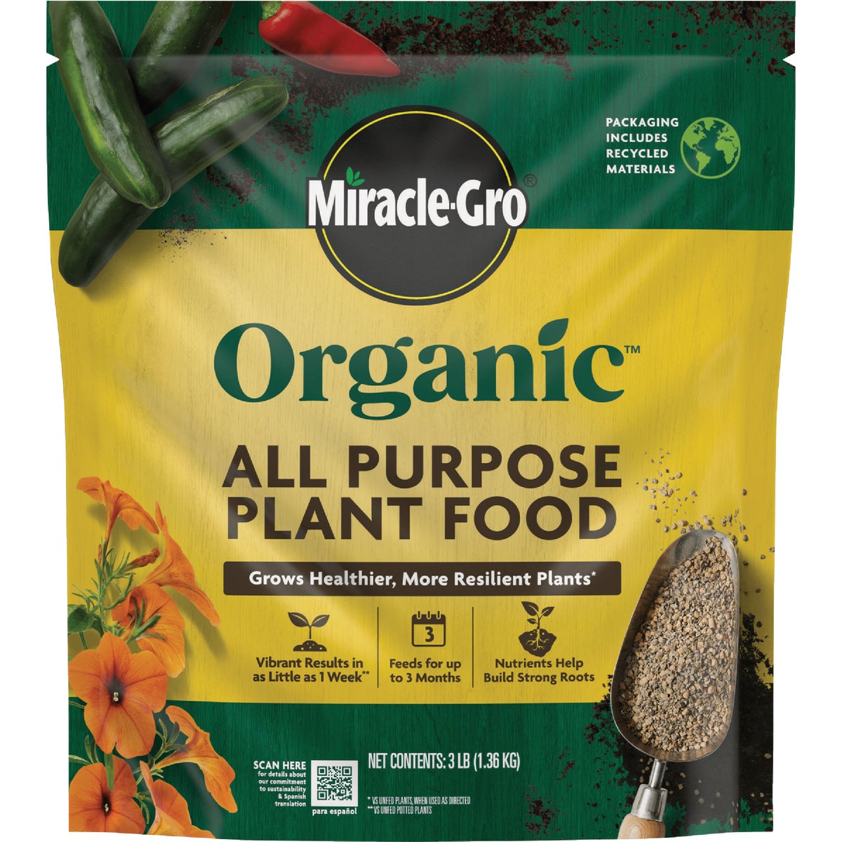 Miracle-Gro 3 Lb. 5-2-2 Granules Organic Plant Food