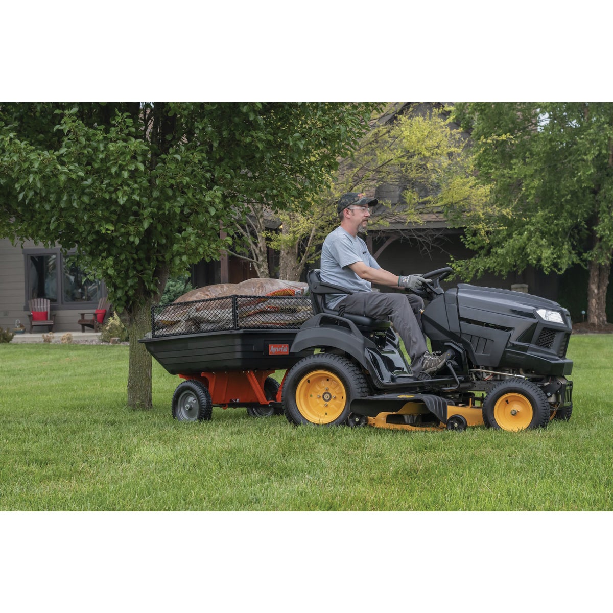 Agri-Fab 650 Lb. Tow-Behind Poly Dump Cart Image 2