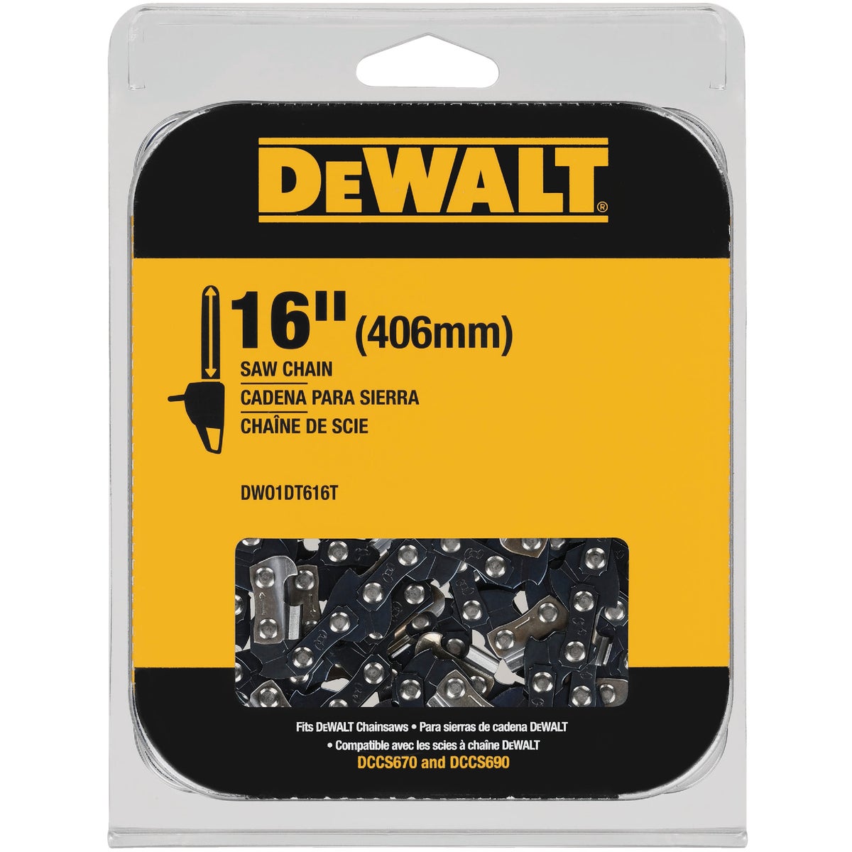 DEWALT 16 In. 56-Link Chainsaw Chain Image 1
