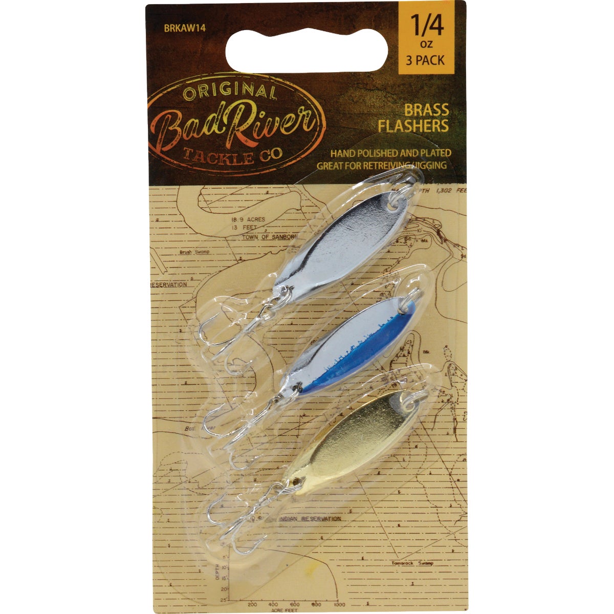 Bad River 1/4 Oz. Brass Flashers (3-Pack)