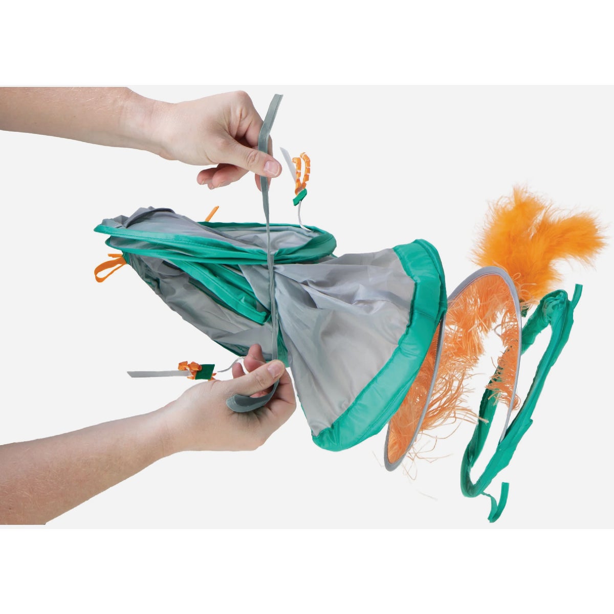 SmartyKat Fringe Frenzy Triple Tunnel  Activity Cat Toy Image 4