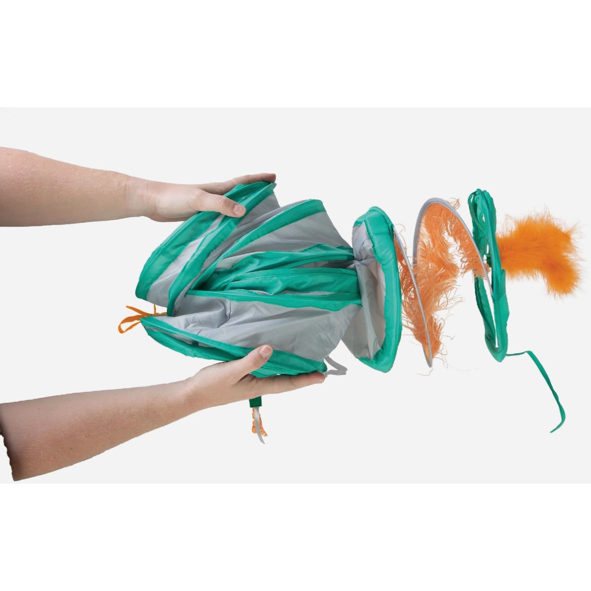 SmartyKat Fringe Frenzy Triple Tunnel  Activity Cat Toy Image 3