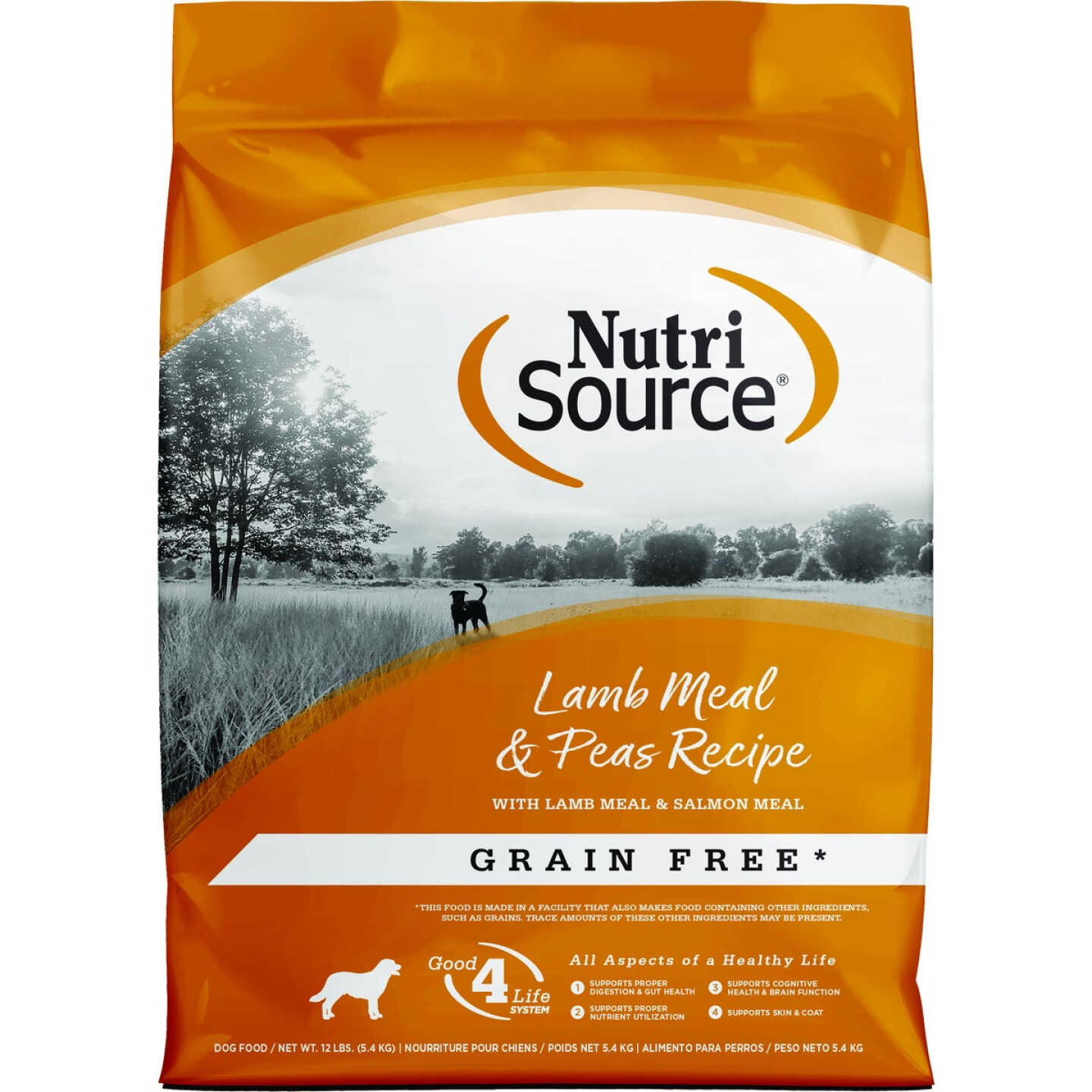 NutriSource 26 Lb. Lamb Meal & Peas Recipe Grain Free Dog Food Image 1