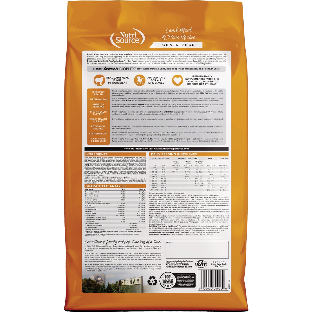 NutriSource 26 Lb. Lamb Meal & Peas Recipe Grain Free Dog Food Image 7
