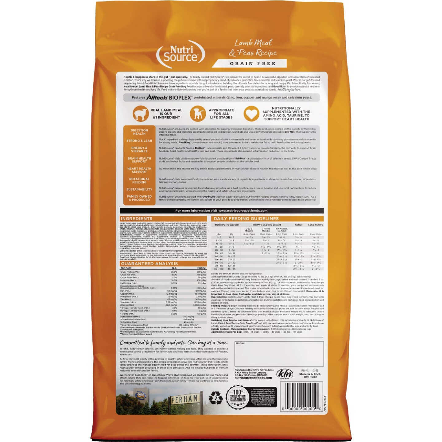 NutriSource 26 Lb. Lamb Meal & Peas Recipe Grain Free Dog Food Image 7