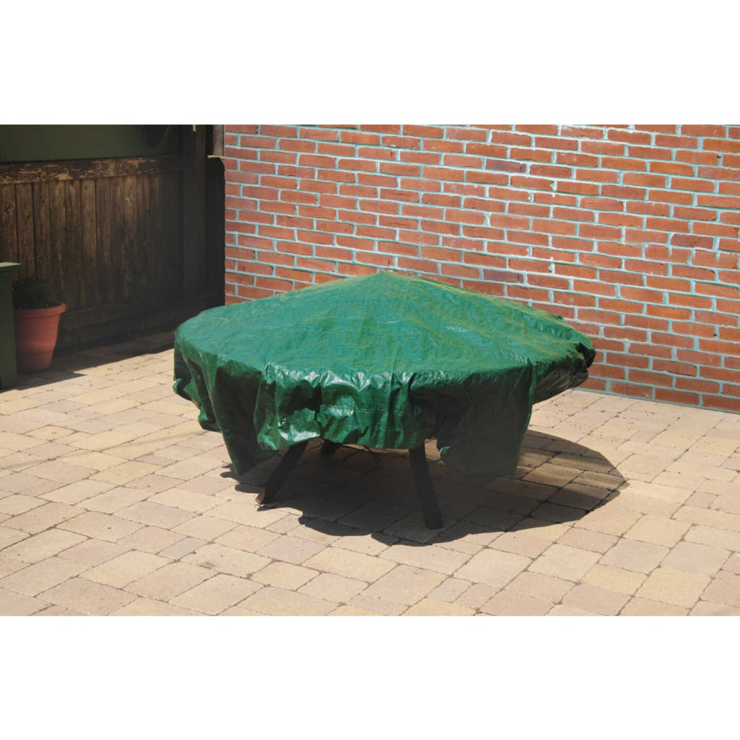 Do it Best 6 Ft. x 6 Ft. Poly Fabric Green Lawn Cleanup Tarp Image 5