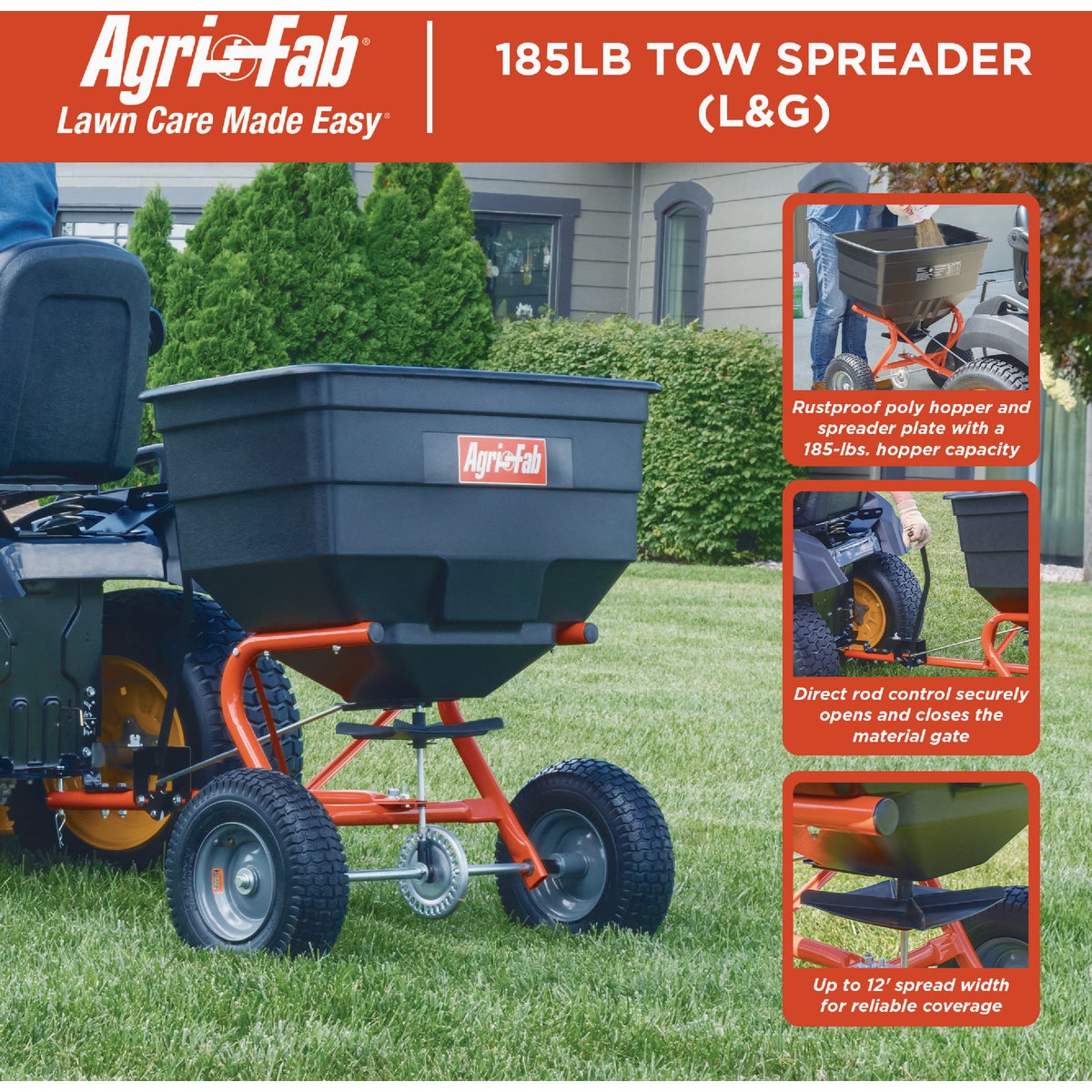 Agri-Fab 185 Lb. Tow-Behind Broadcast Spreader Image 6