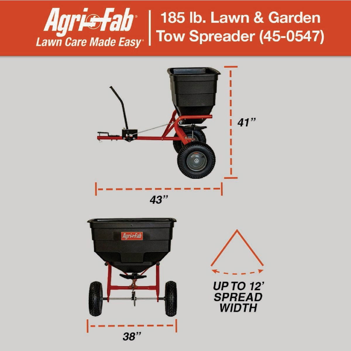 Agri-Fab 185 Lb. Tow-Behind Broadcast Spreader Image 2