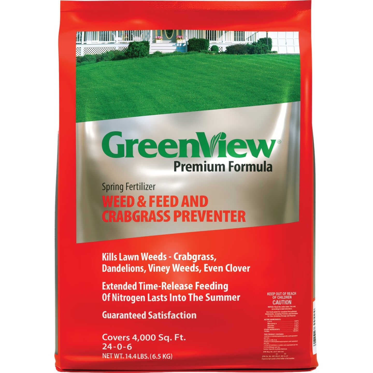 GreenView Premium Formula 14.4 Lb. 24-0-6 Spring Weed & Feed and Crabgrass Preventer Image 1