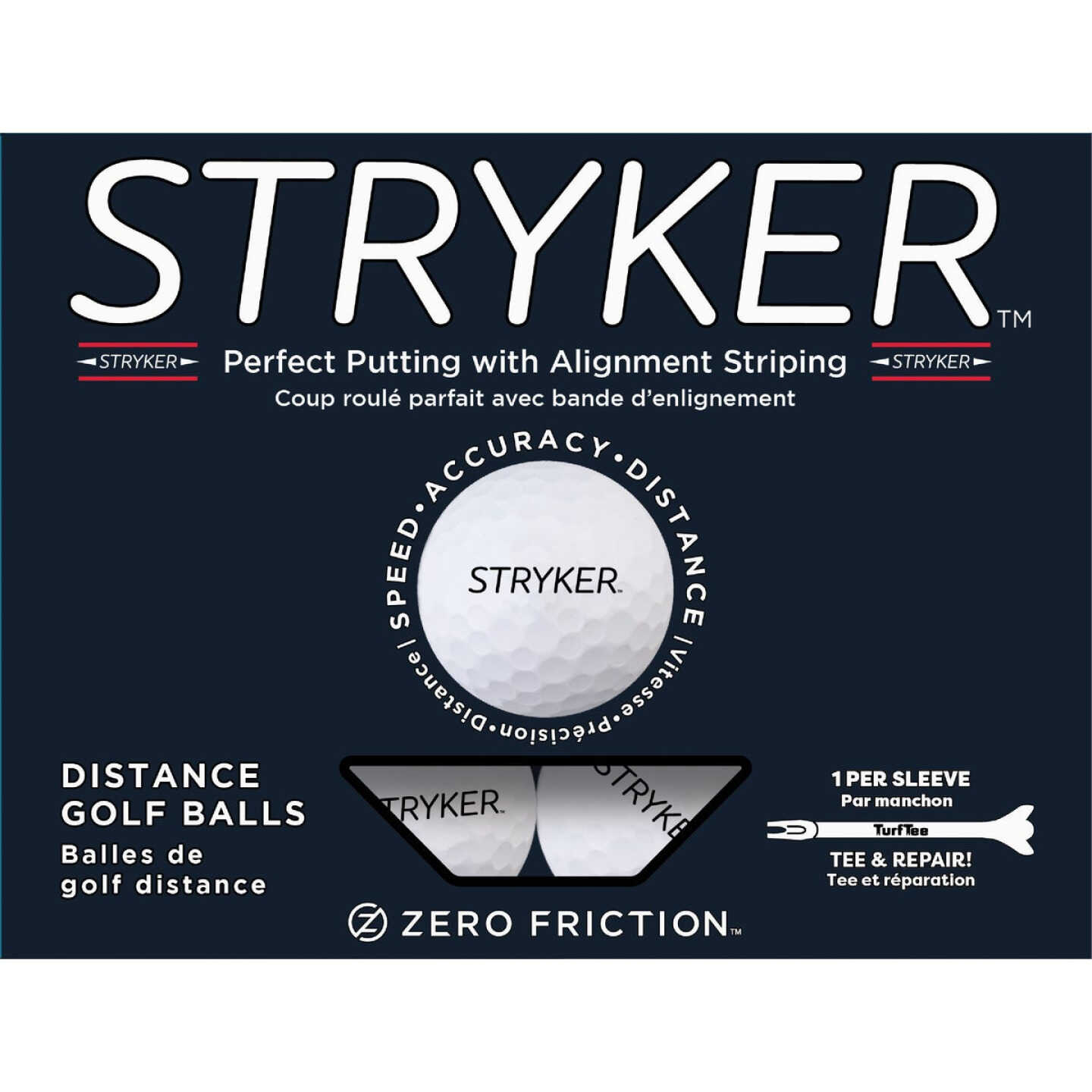 Zero Friction Stryker White Golf Balls (12-Pack) Image 1