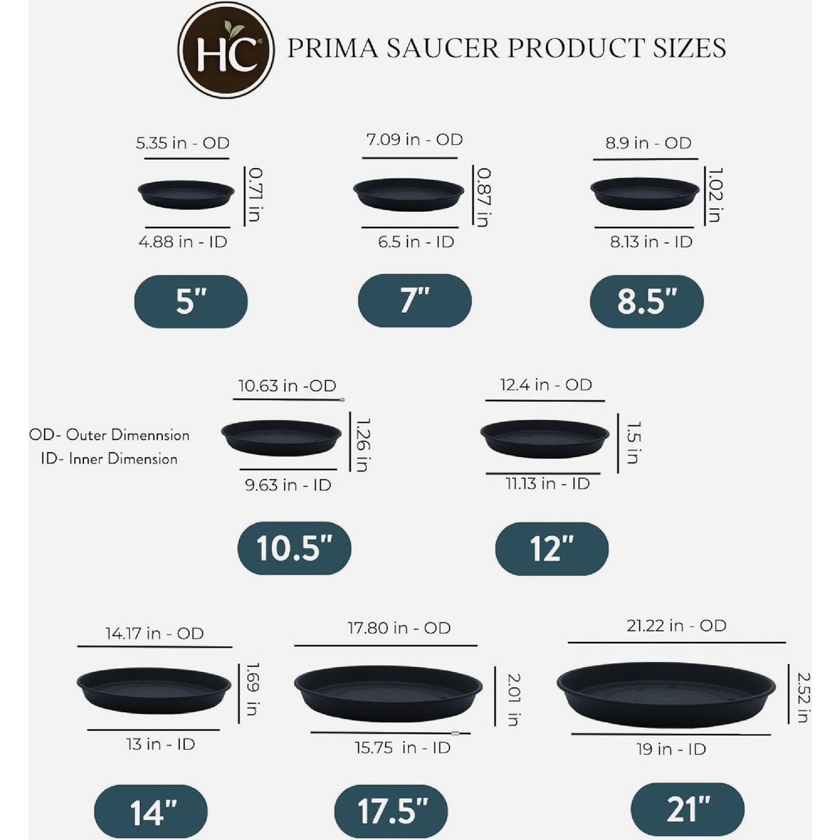 HC Companies 8 In. Stone Classic Saucer Image 4