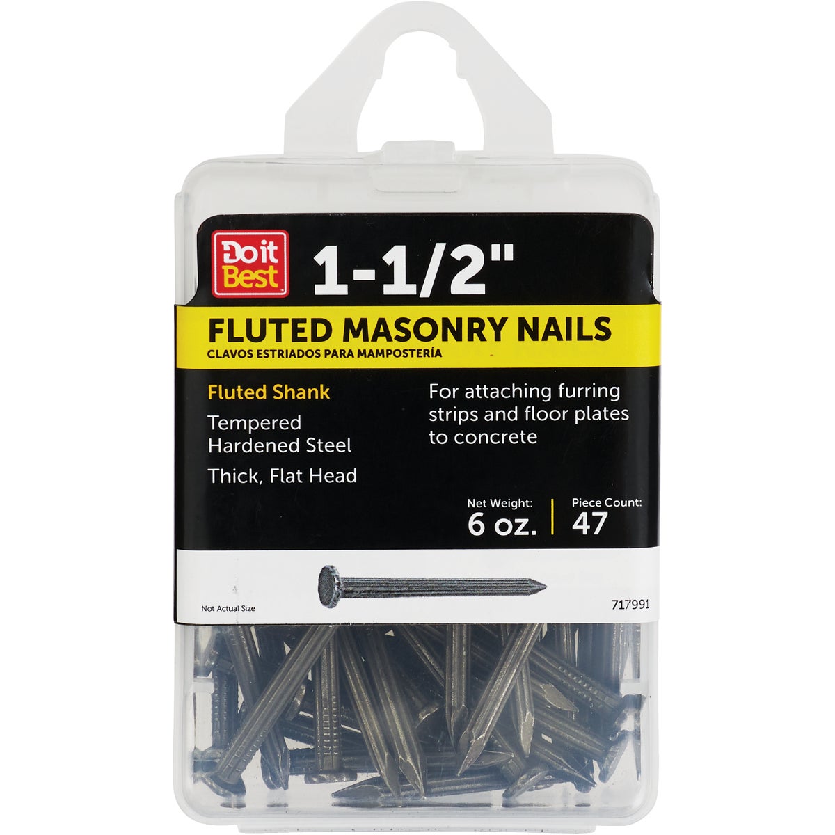 Do it 4d x 1-1/2 In. 9 ga Hardened Steel Fluted Masonry Nails (48-Count)