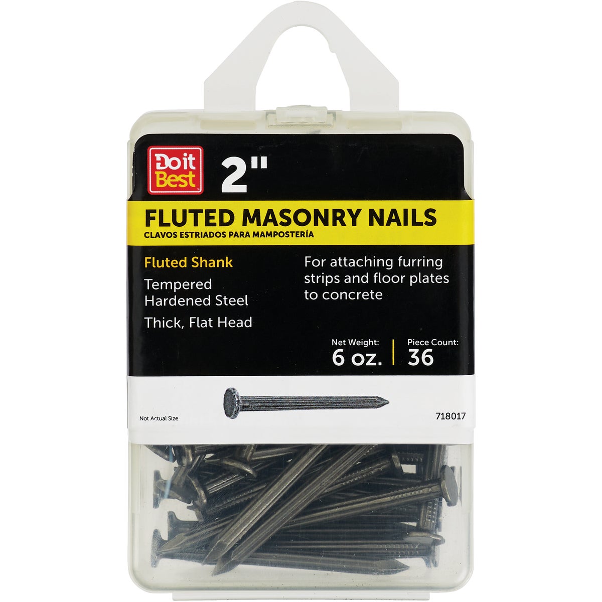 Do it 6d x 2 In. 9 ga Hardened Steel Fluted Masonry Nails (37-Count)