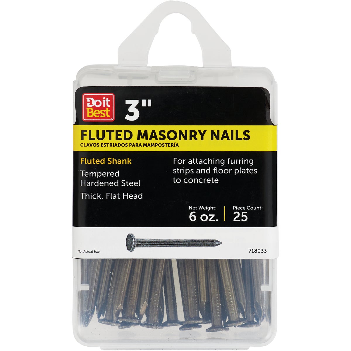 Do it 10d x 3 In. 9 ga Hardened Steel Fluted Masonry Nails (23-Count)